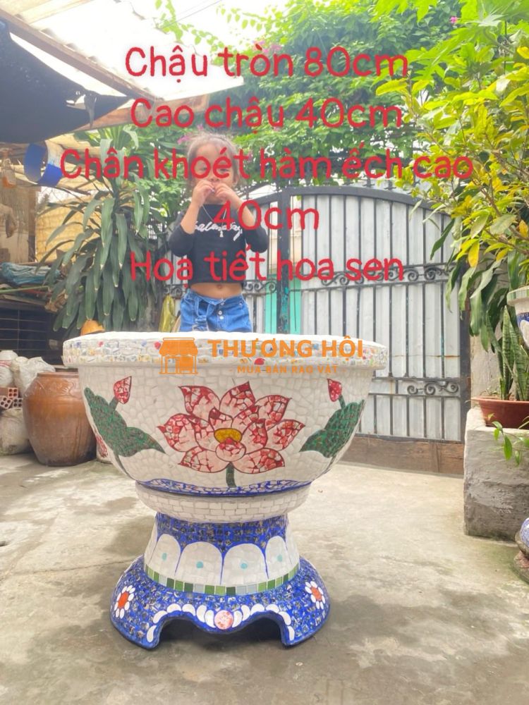 Cơ sở chậu hoa Thế Sơn - chậu hoa dán sành sứ - chậu khảm sành - cẩn miểng