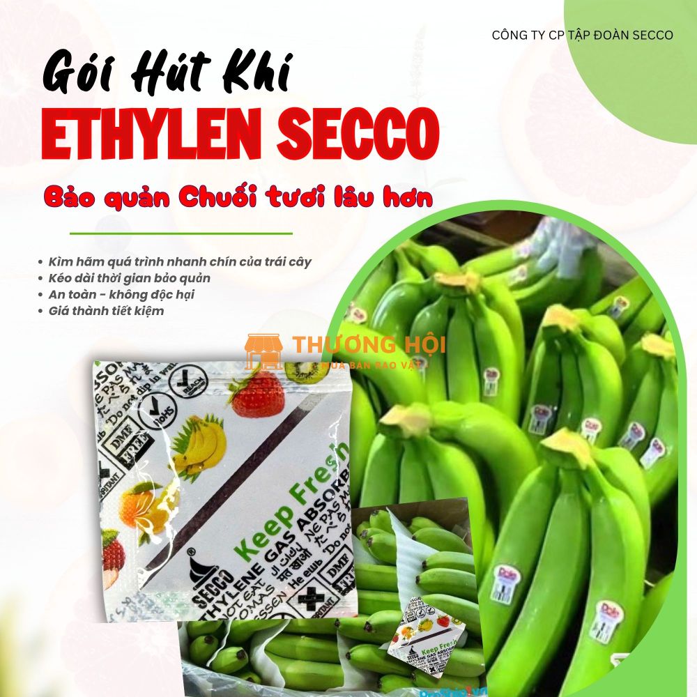 Gói Hút Khí Ethylene Secco 5gam - Bảo Quản Chuối Tươi Lâu Hơn