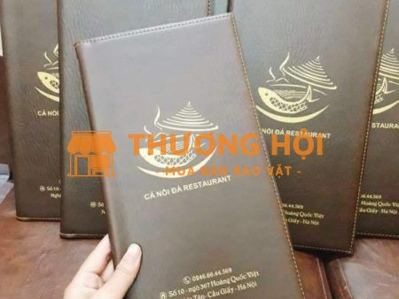 In menu da ép kim logo tại Phan Thiết