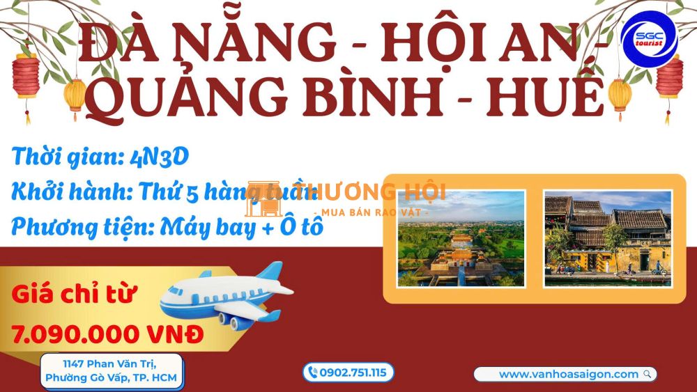 Đà Nẵng - Hội An - Quảng Bình - Huế 4n3d