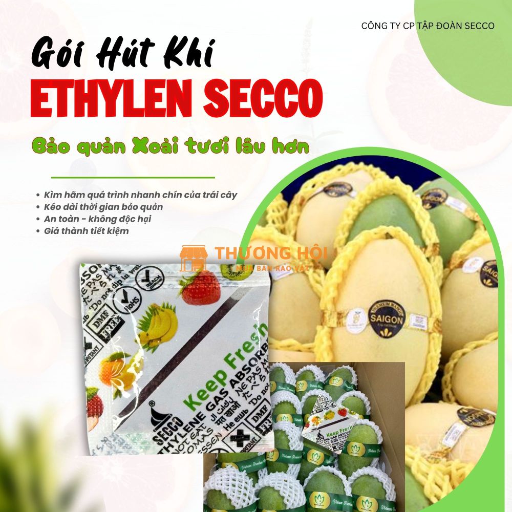 Gói Hút Khí Ethylene Secco 5gam - Bảo Quản Xoài TươiTươi Xuất Khẩu