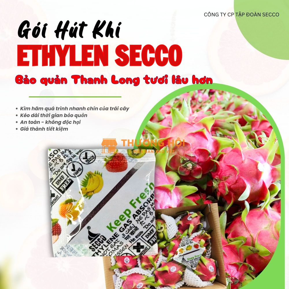 Gói Hút Khí Ethylene Secco 5gam - Bảo Quản Thanh Long, trái cây tươi