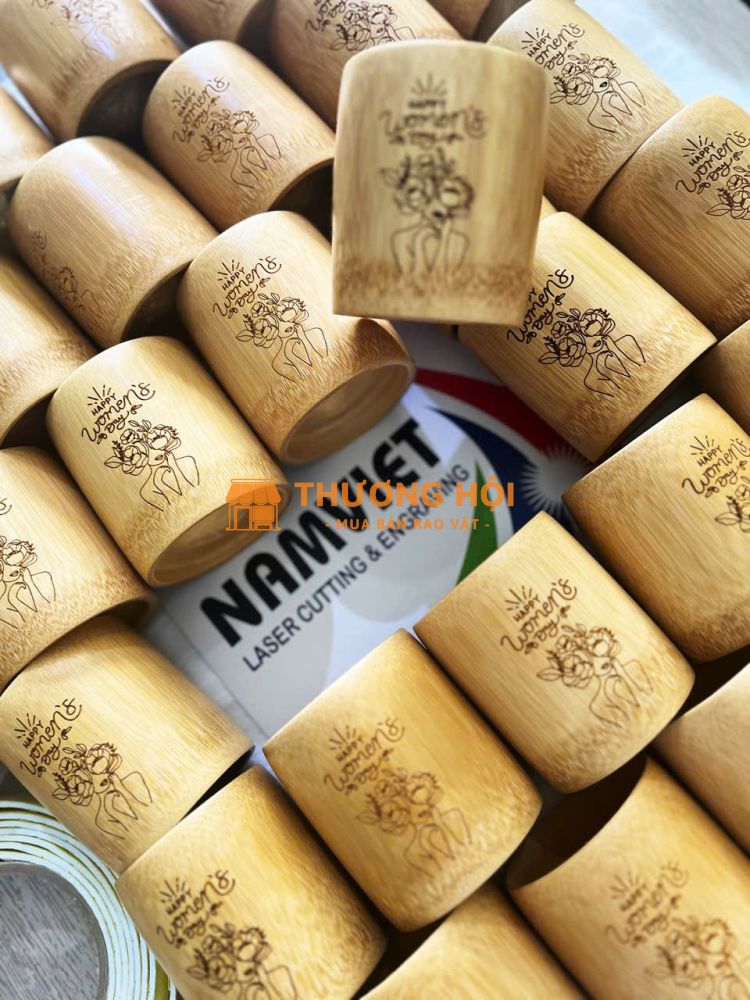 XƯỞNG CUNG CẤP LY TRE / BÌNH TRE - KHẮC LASER SẮC NÉT | GIÁ RẺ TẬN XƯỞNG