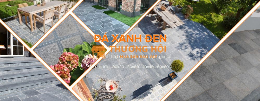 Đá lát sân vườn - Đá xanh đen