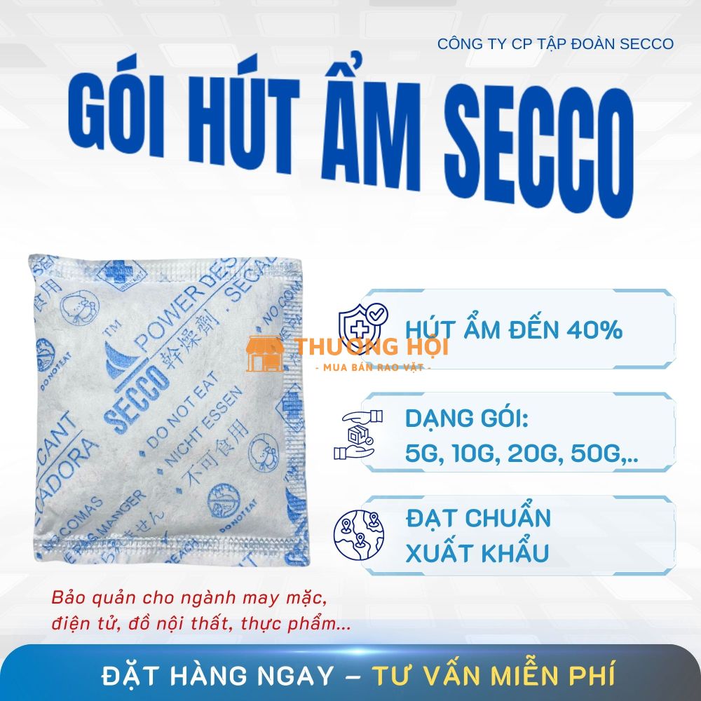 Gói Hút Ẩm Silicagel 5g - Bảo Quản Hàng May Mặc, Điện Tử Xuất Khẩu