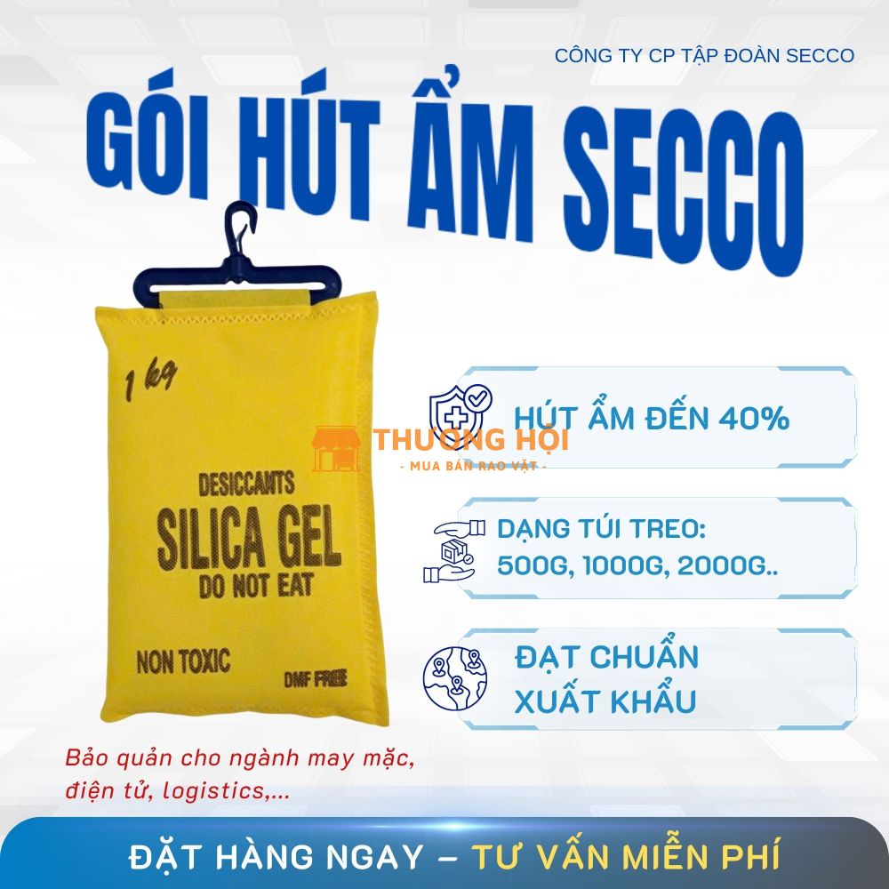 Túi Hút Ẩm Dạng Treo 1000g - Dùng cho Container