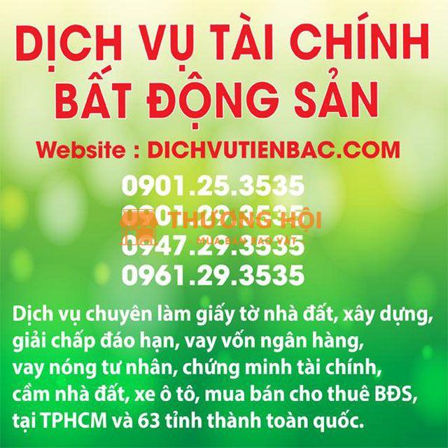 Dịch vụ vay BANK ngân hàng có thế chấp giấy tờ nhà đất Quận 3
