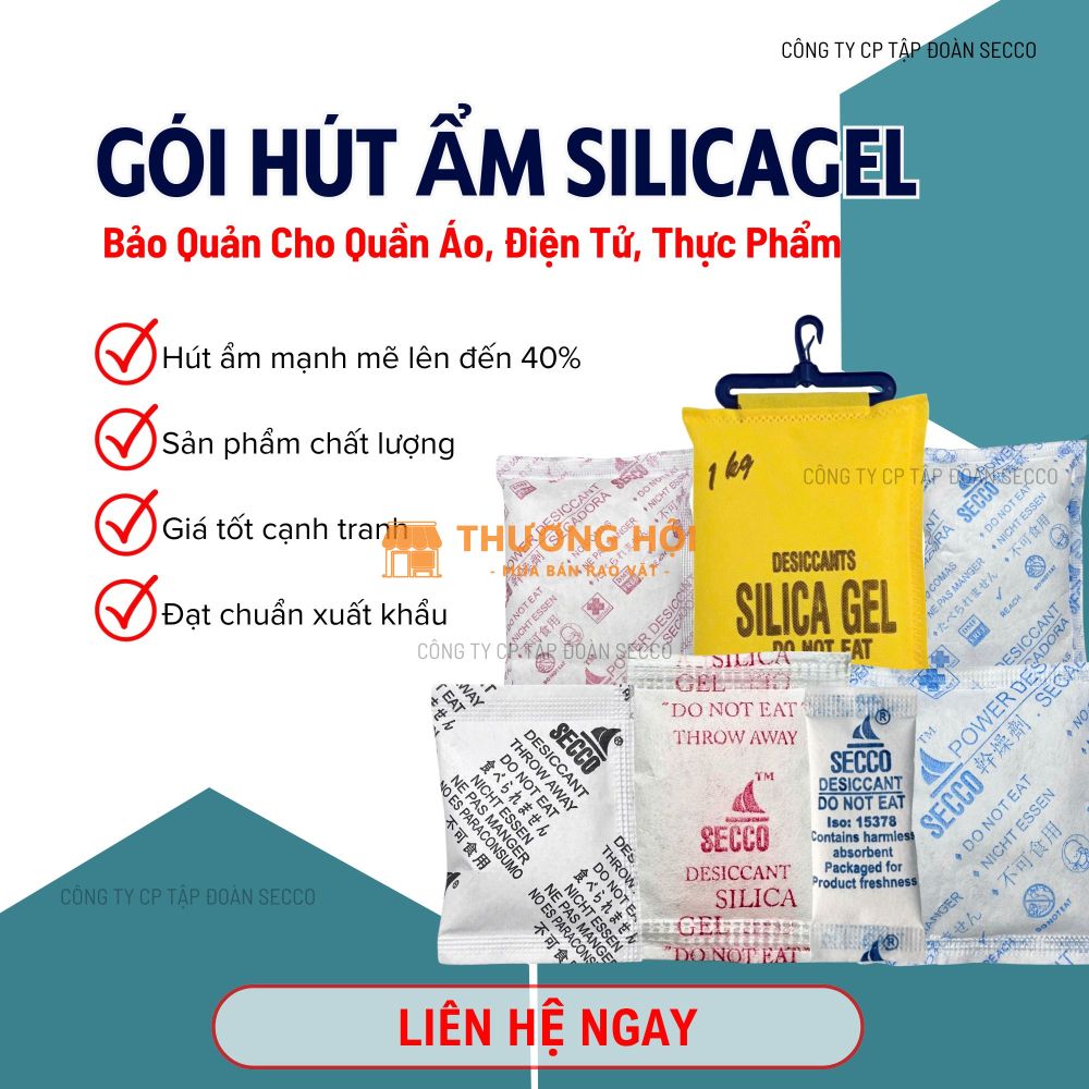 Gói Hút Ẩm Silicagel - hạt Chống ẩm Silicagel Hút ẩm tốt cho hàng hóa
