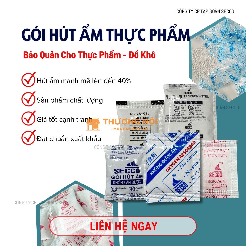Gói Hút Ẩm Thực Phẩm - Gói Hút Ẩm Silica Gel 1g 2g Giá Tốt Chính Hãng
