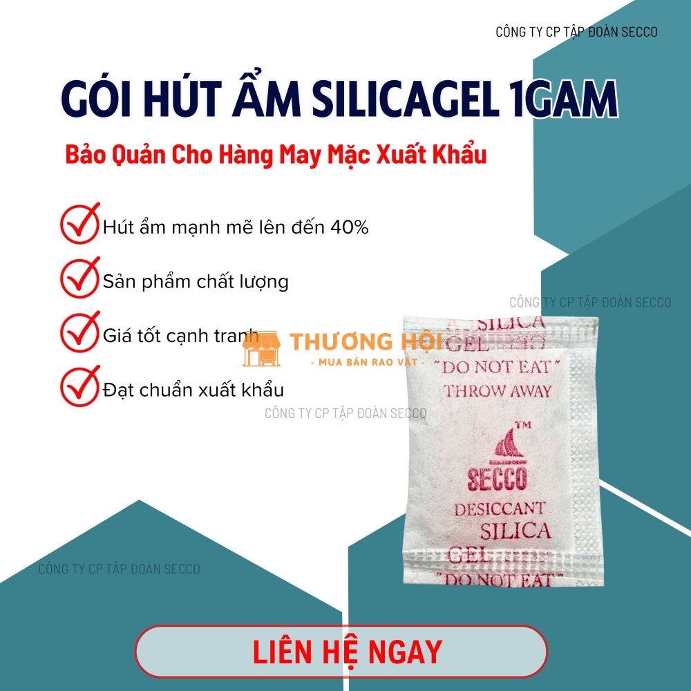 Gói Hút Ẩm Thực Phẩm - Silica gel Secco