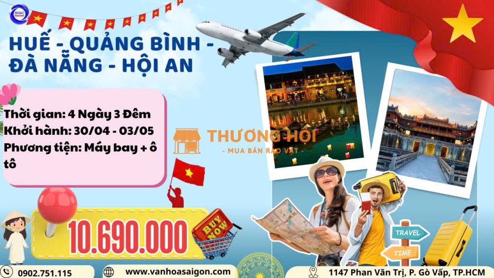 Huế - Quảng Bình - Đà Nẵng - Hội AN 4N3Đ 2026 sgc