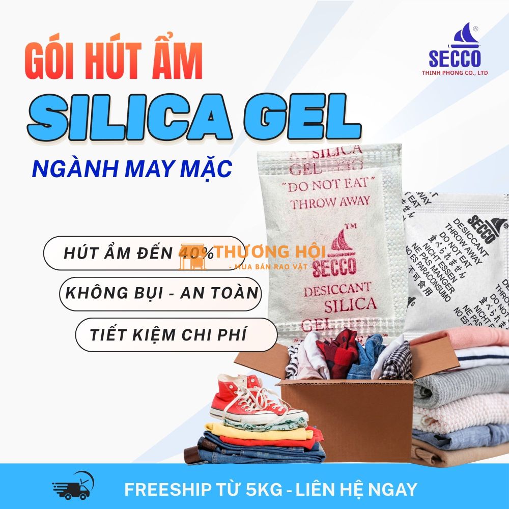 Gói hút Ẩm Silica Gel - Chống Ẩm Cho Ngành May Mặc