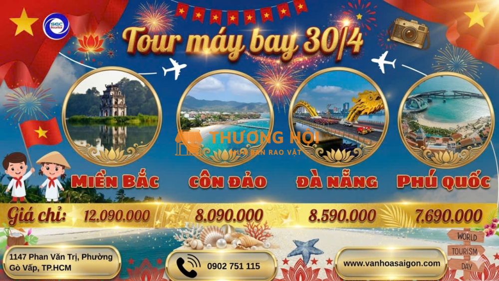 Tour máy bay lễ 30/4 & 1/5