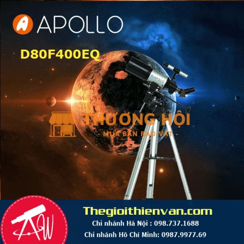 Kính thiên văn khúc xạ apollo 80F400EQ-1