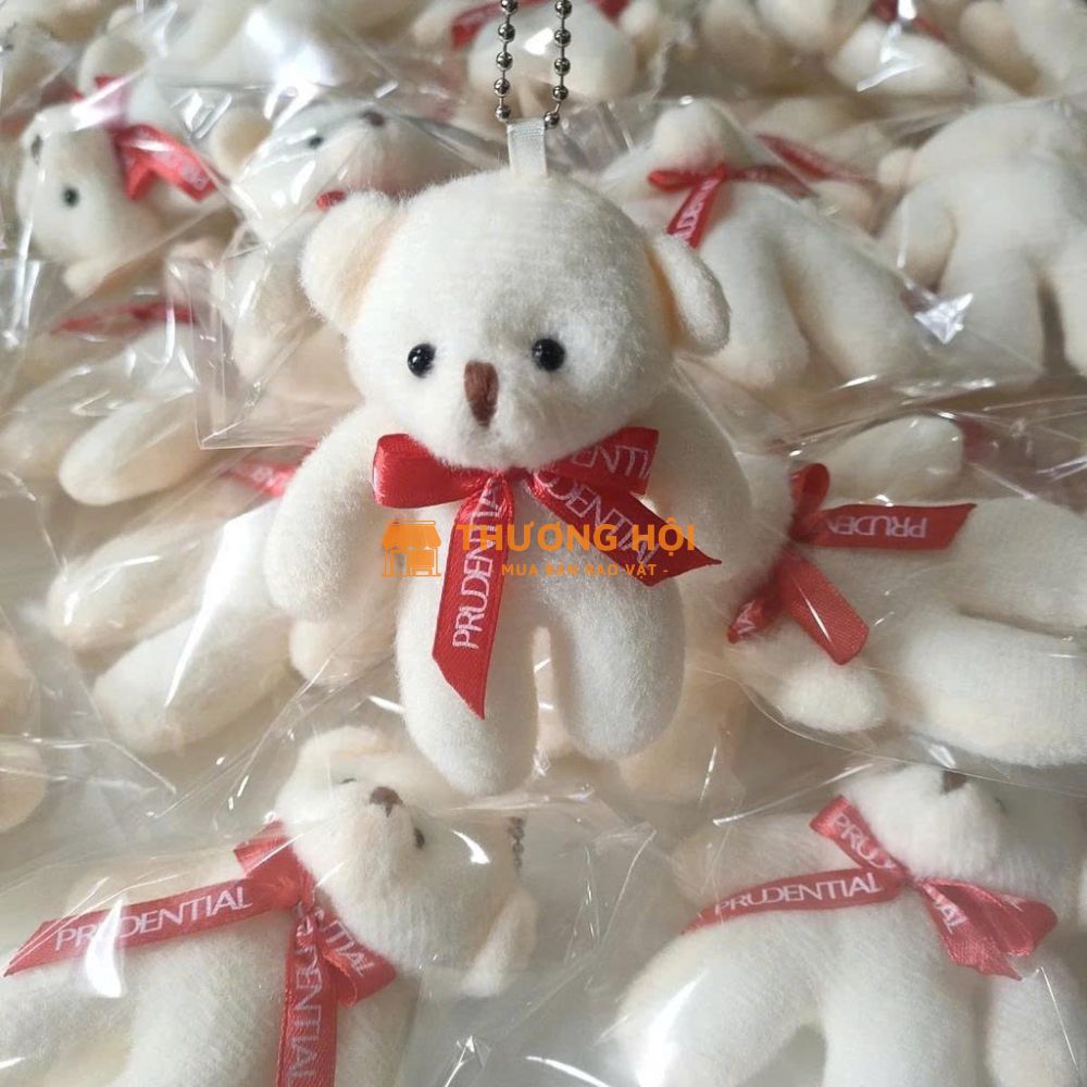 Móc khóa gấu bông in logo làm quà tặng