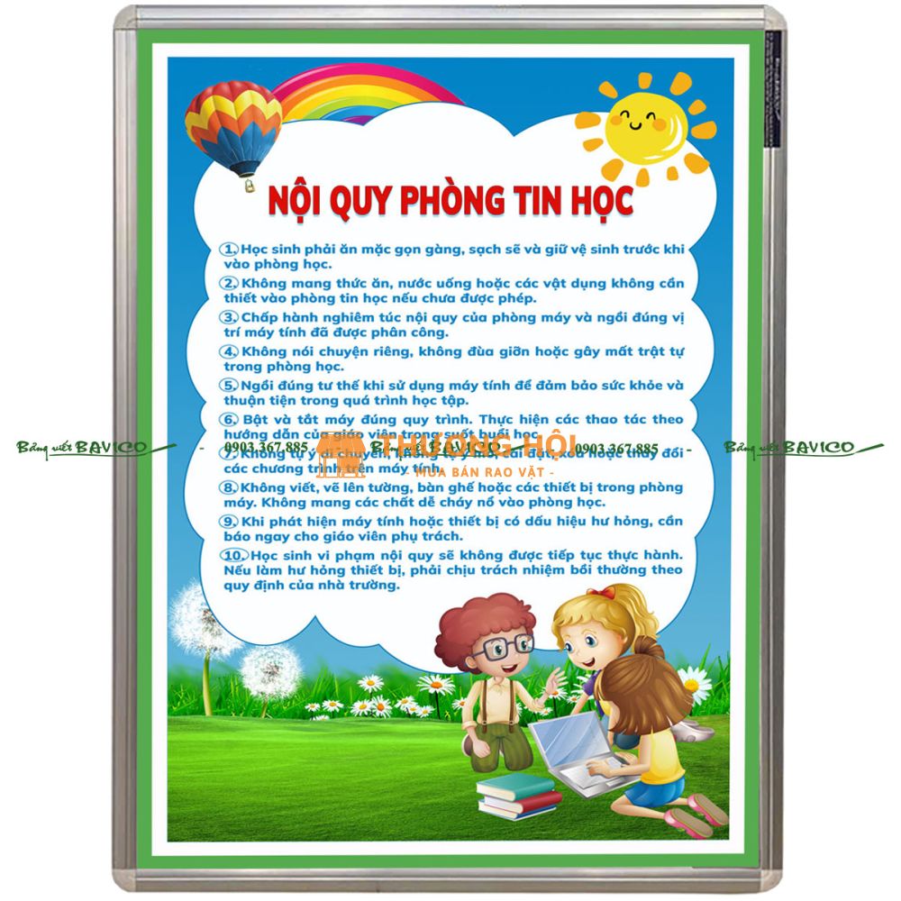 BẢNG NỘI QUY PHÒNG TIN HỌC