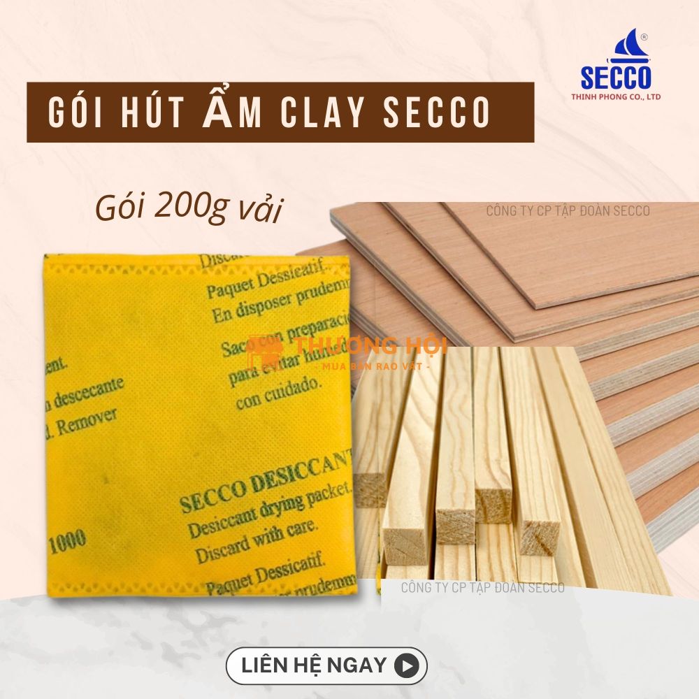 Gói Hút Ẩm Clay 200g - Bảo Quản Đồ Gỗ Nội Thất Xuất Khẩu