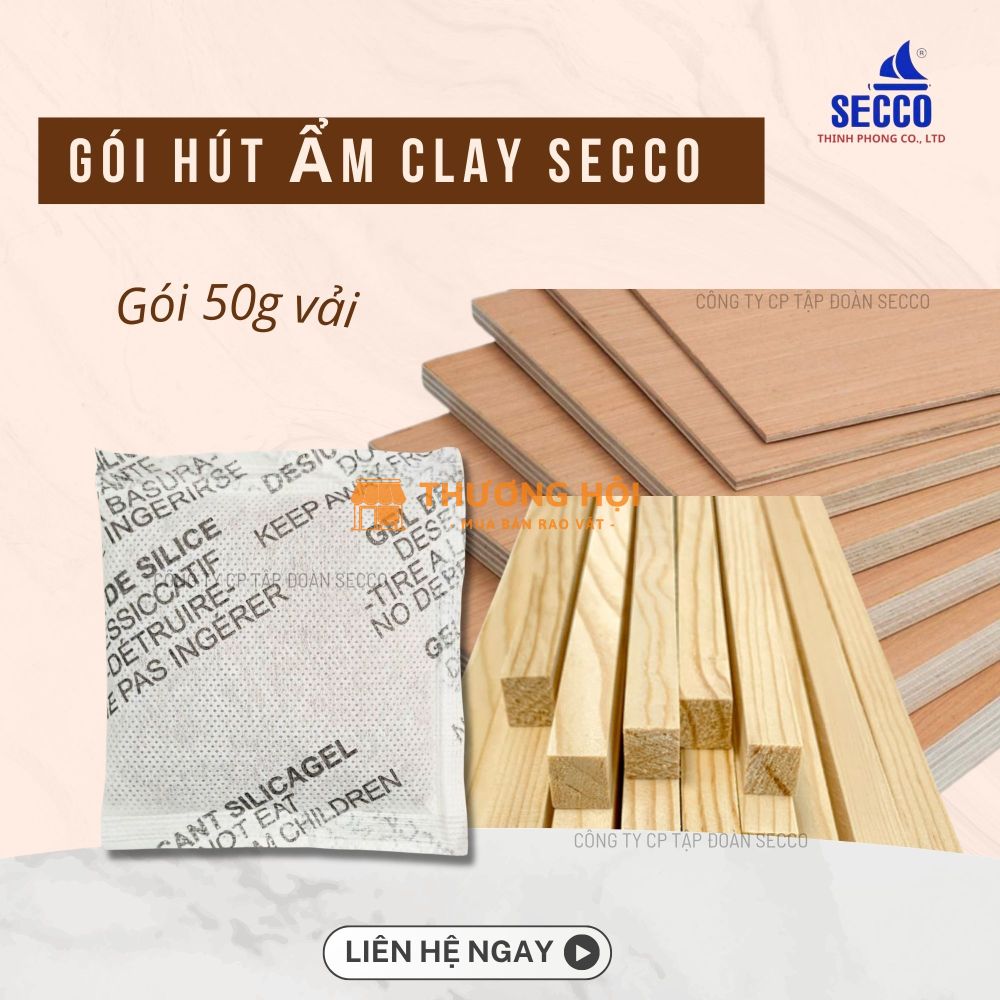 Gói Hút Ẩm Clay Secco 1kg - Giải Pháp Chống Ẩm Mốc Tuyệt Đối Cho Đồ Gỗ