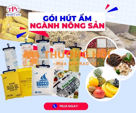 Nên dùng gói hút ẩm nào để ngăn ẩm mốc khi bảo quản nông sản?
