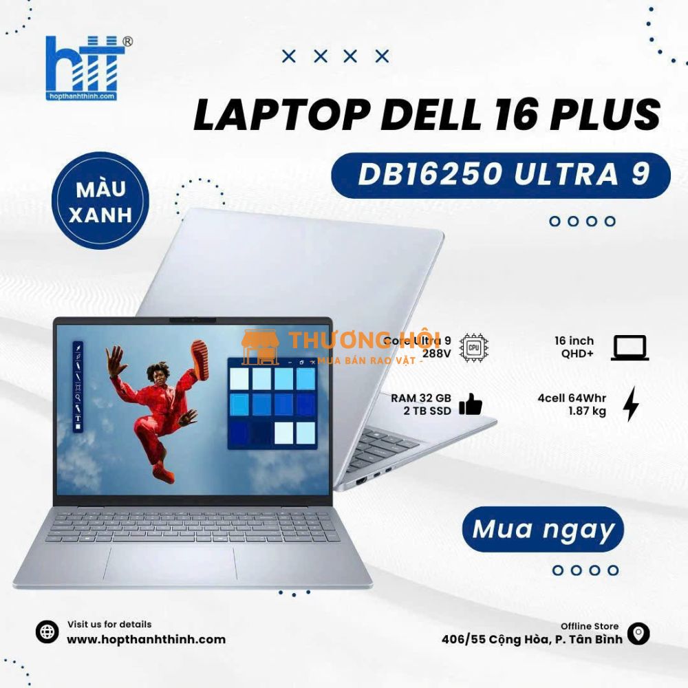 𝐃𝐞𝐥𝐥 𝟏𝟔 𝐏𝐥𝐮𝐬 𝐃𝐁𝟏𝟔𝟐𝟓𝟎 𝐗𝟔𝟓𝐍𝐖𝟗 𝐋𝐚𝐩𝐭𝐨𝐩 𝐜𝐚𝐨 𝐜𝐚̂́𝐩 𝐜𝐡𝐨 𝐝𝐨𝐚𝐧𝐡 𝐧𝐠𝐡𝐢ệ𝐩