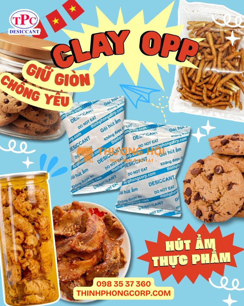Gói hút ẩm Clay – Giải pháp giữ giòn đồ ăn vặt hiệu quả
