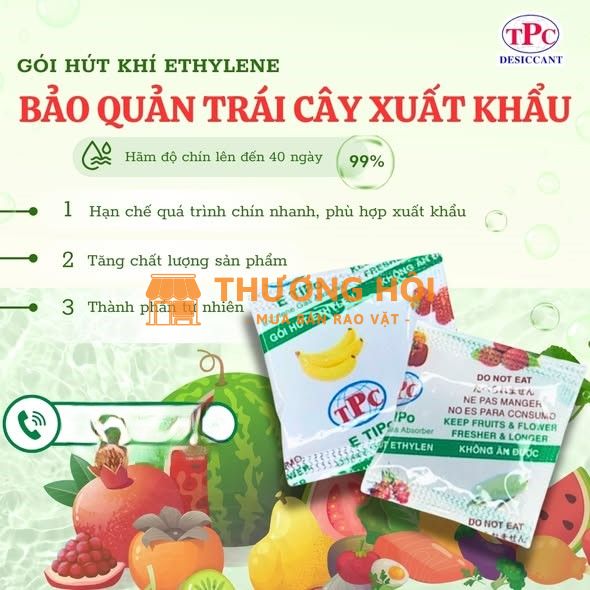 Bảo vệ trái cây khi vận chuyển xa có nên dùng gói hút khí ethylene ETIPO?