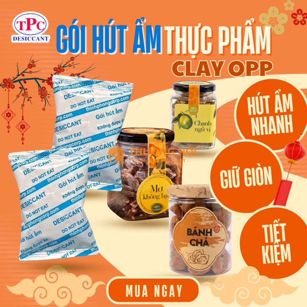 Gói hút ẩm Clay – Giữ đồ ăn vặt luôn giòn ngon khi đóng gói
