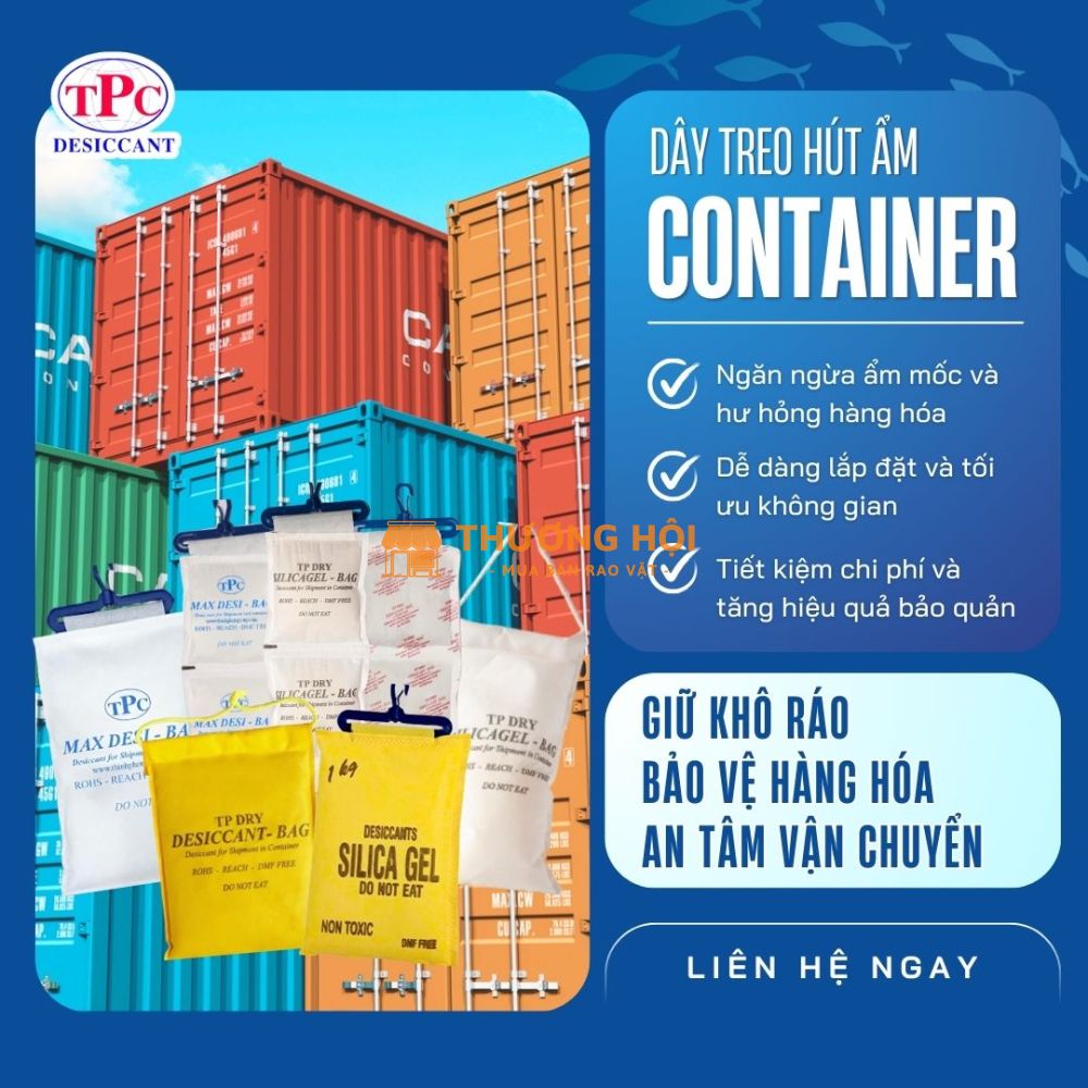 Dây treo hút ẩm container có giúp chống đọng sương hiệu quả?