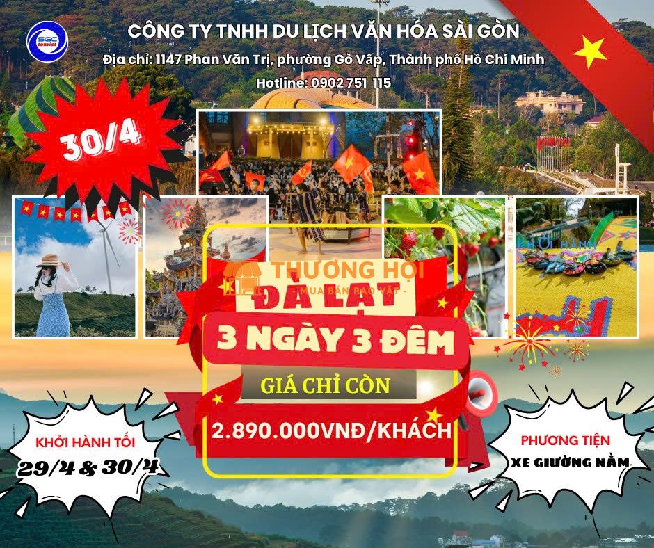 Tour Đà Lạt 3N3Đ 2026 sgc