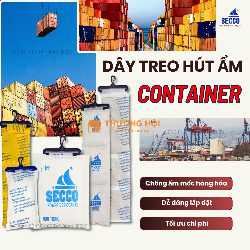 Gói Hút Ẩm Treo Container 1kg 2kg - Bảo Vệ Hàng Hóa Xuất Khẩu