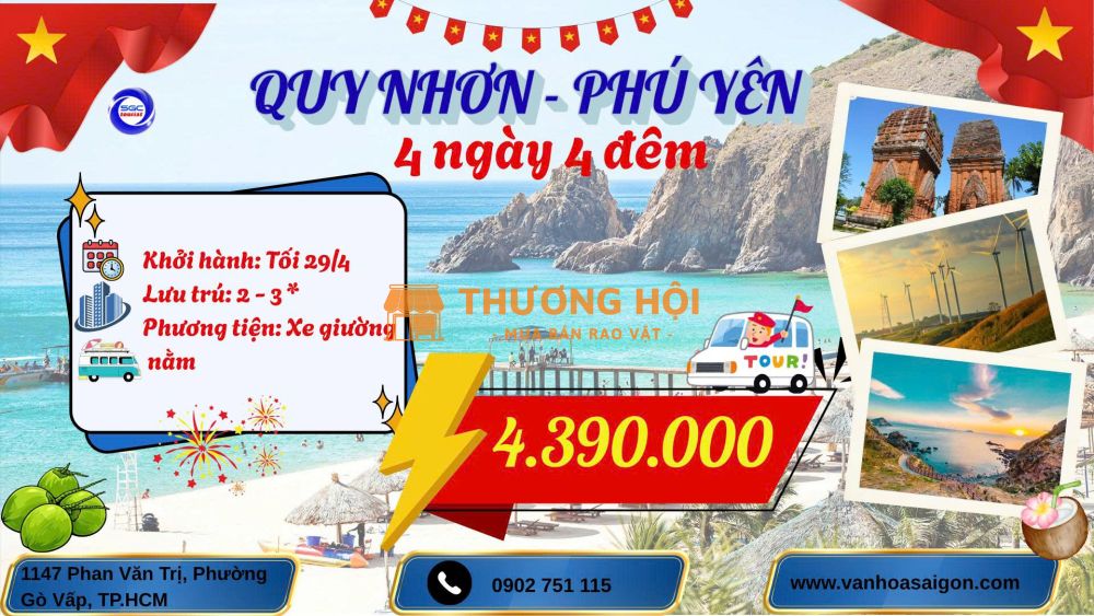 Tour Quy Nhơn - Phú Yên 4N4Đ 2026 sgc