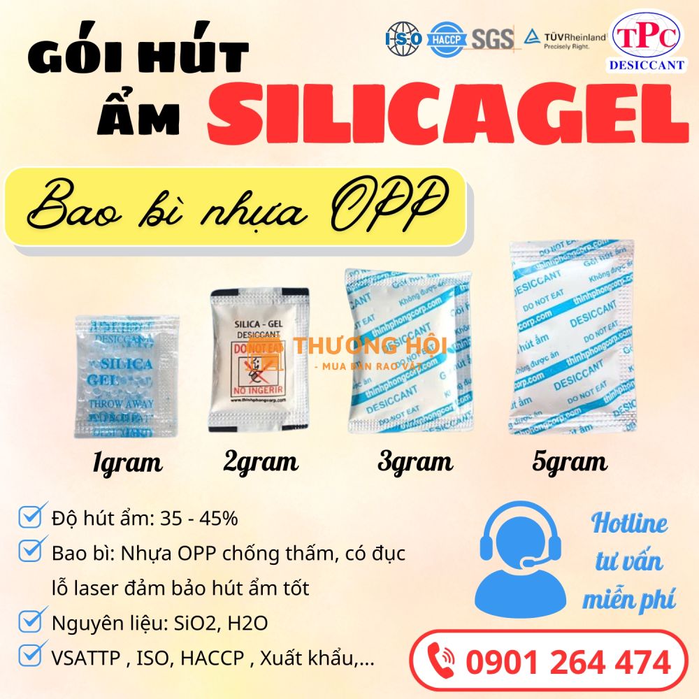 Gói hút ẩm Silicagel Thịnh Phong – Giải pháp bảo quản thực phẩm khô hiệu quả