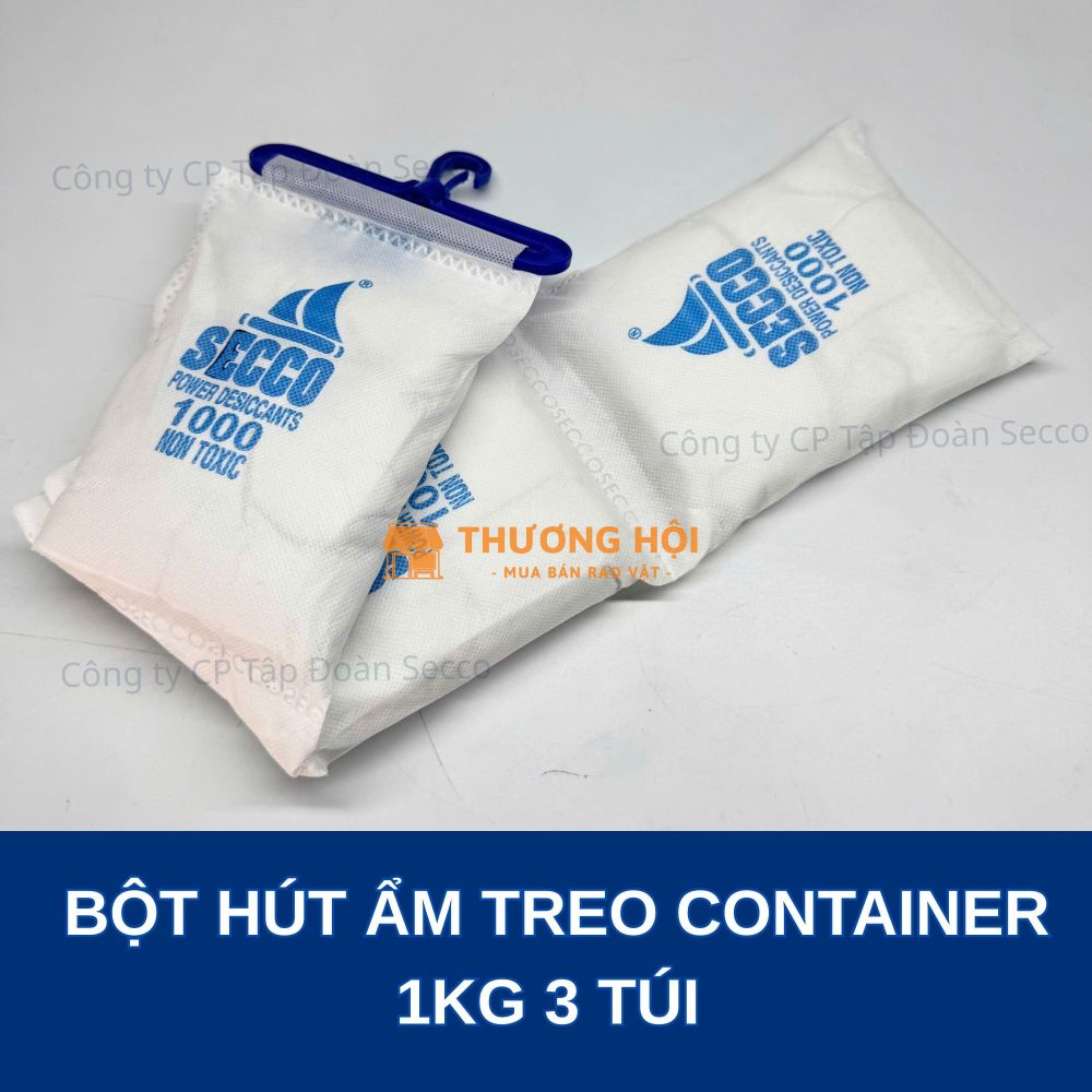 Bột Hút Ẩm - Gói Chống Ẩm Secco Dạng Bột 1kg 3 túi