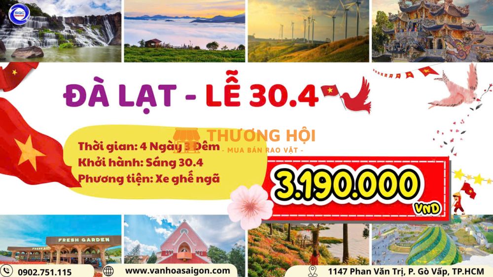 ĐÀ LẠT 4N3D LỄ 30.4