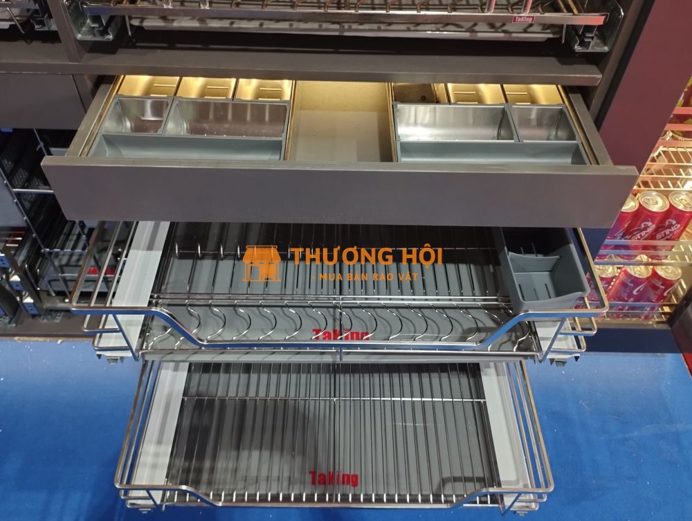 Kệ bát đĩa nan dẹt SUS 304 TaKing cao cấp, hiện đại, an toàn sử dụng