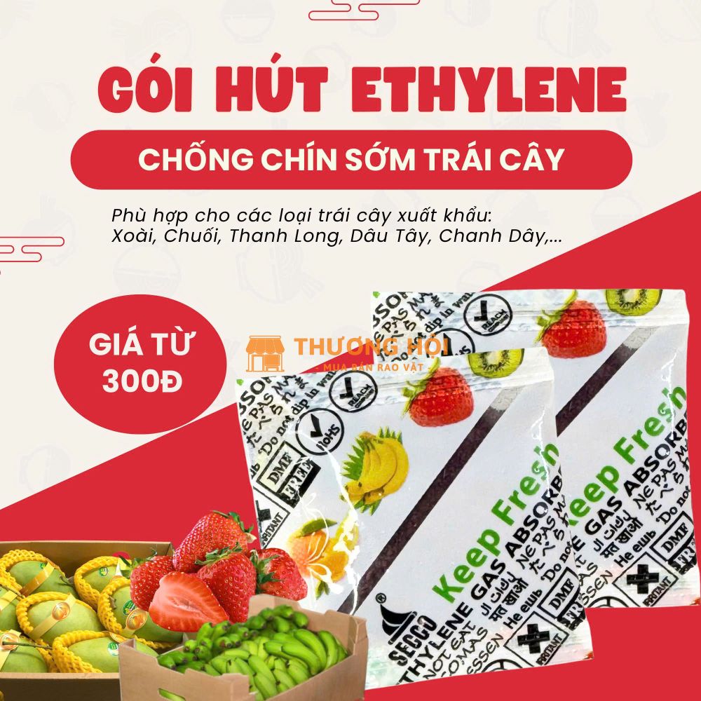 Gói Hút Ethylen Cho Xoài – Hạn Chế Chín Nhanh, Kéo Dài Thời Gian Bảo Quản