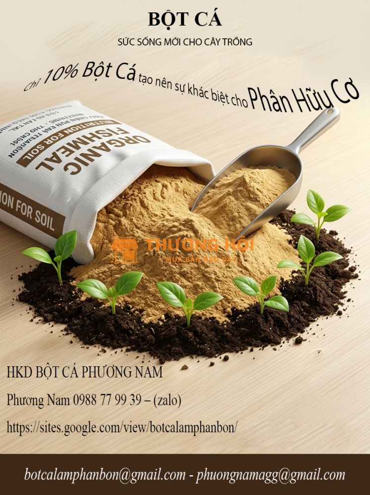 🌱 Bột Cá – Giải Pháp Nâng Tầm Phân Bón Hữu Cơ