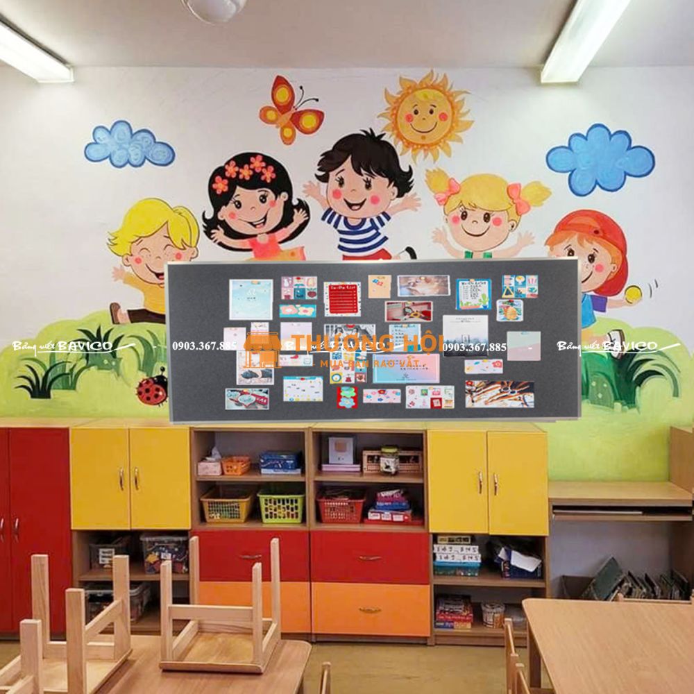 BẢNG GHIM TREO TƯỜNG VẢI NỈ BAVICO