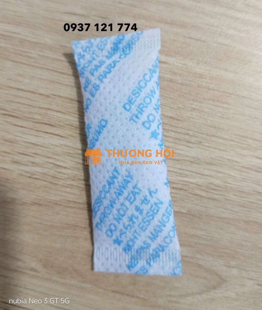 SILICAGEL 1GR VẢI NHẬP LỖ NHIỀU NGÔN NGỮ ÉP BỤNG