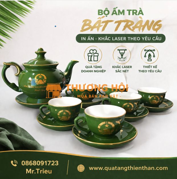 Bộ Ấm Trà In Logo - Qùa Tặng Doanh Nghiệp