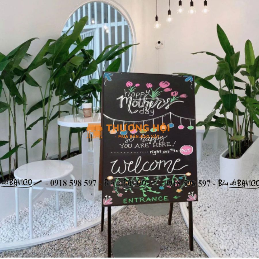 Bảng Viết Phấn BAVICO Quán Cafe 60x80Cm 2 mặt