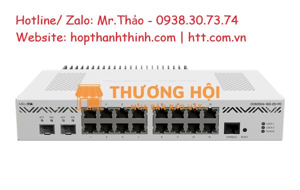 ROUTER CÂN BẰNG TẢI MIKROTIK CCR2004-16G-2S+ – HIỆU NĂNG ĐỘT PHÁ, CHỊU TẢI 1000 USER
