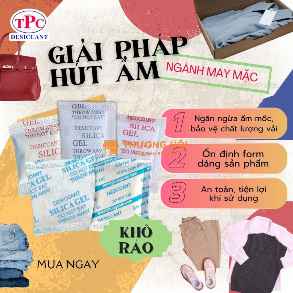 Gói hút ẩm có giúp quần áo giữ form, không bị mốc khi đi xa?