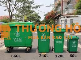 Thùng rác công nghiệp ở Đà Nẵng size 30-60-100-120-240-660L
