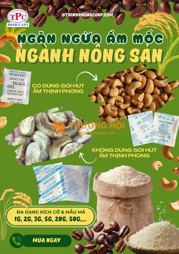 Không dùng gói hút ẩm, nông sản có dễ bị ẩm mốc?