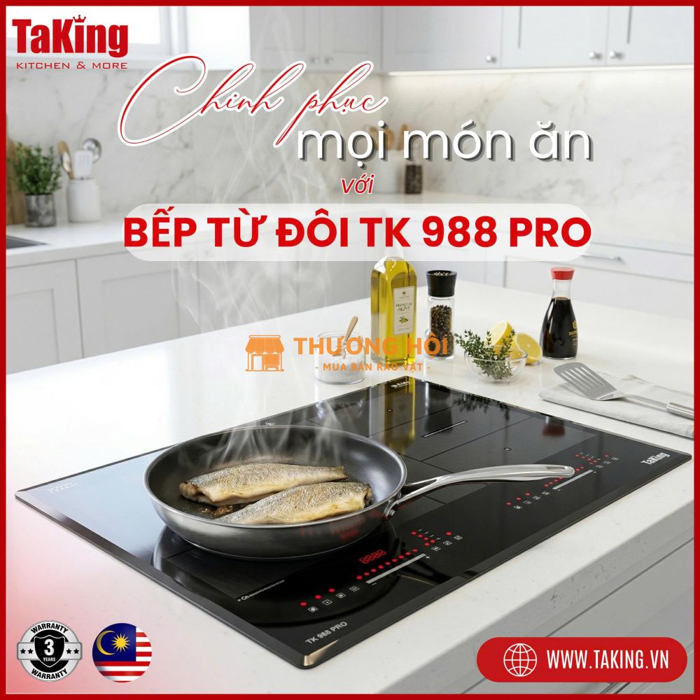 BẾP TỪ ĐÔI TK 988 PRO TaKing – GIẢI PHÁP NẤU ĂN HIỆN ĐẠI, TIỆN NGHI