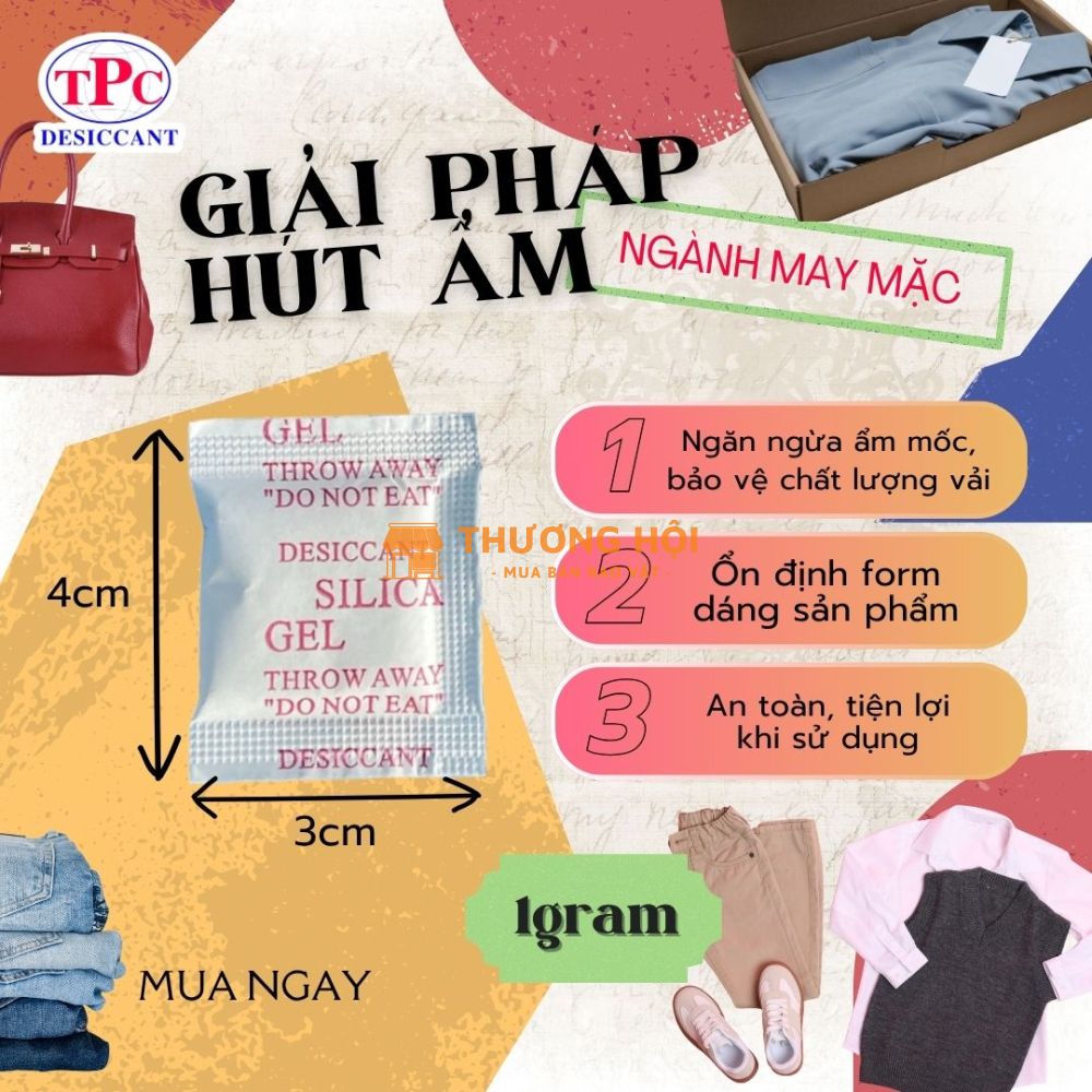 Gói hút ẩm có giúp quần áo không bị mốc trong container?