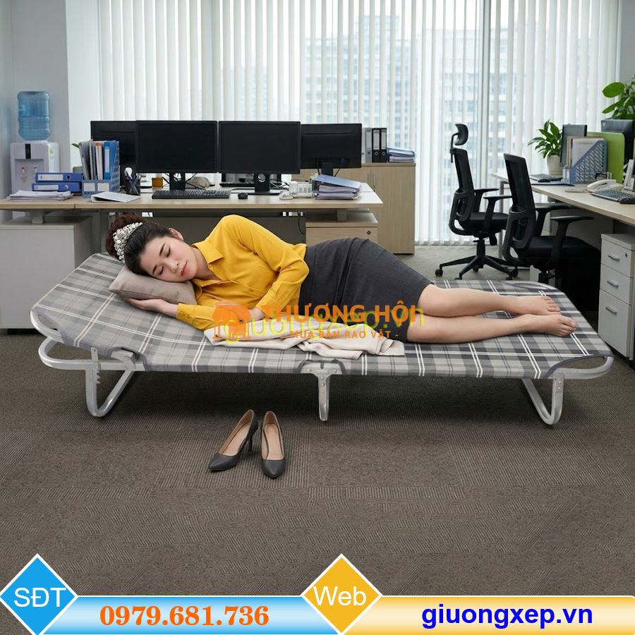 Giường gấp ngủ trưa mang lại giải pháp đơn giản.