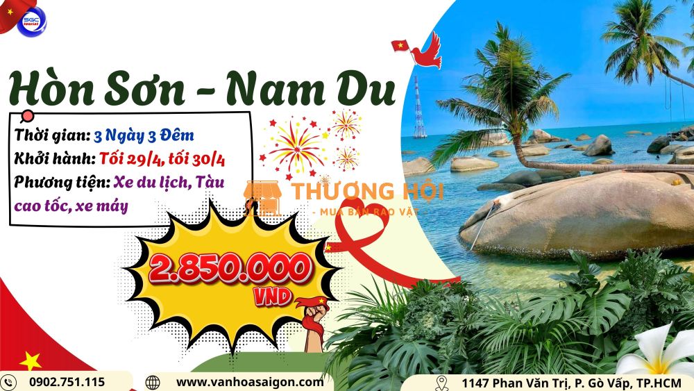Hòn Sơn Nam Du 3N3D Lễ 30.4