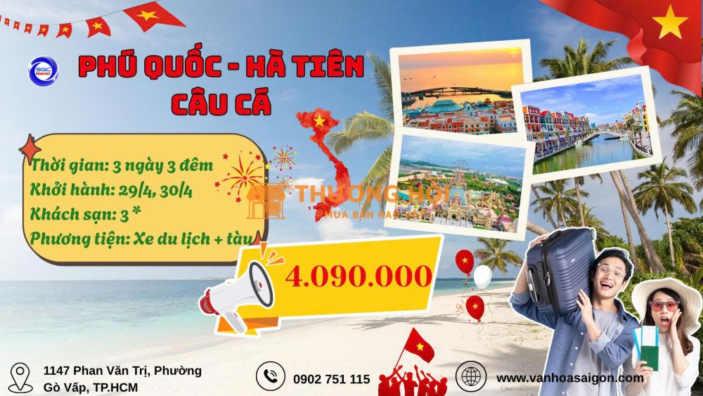HÀ TIÊN – PHÚ QUỐC – CÂU CÁ (3N3Đ)
